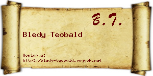 Bledy Teobald névjegykártya
